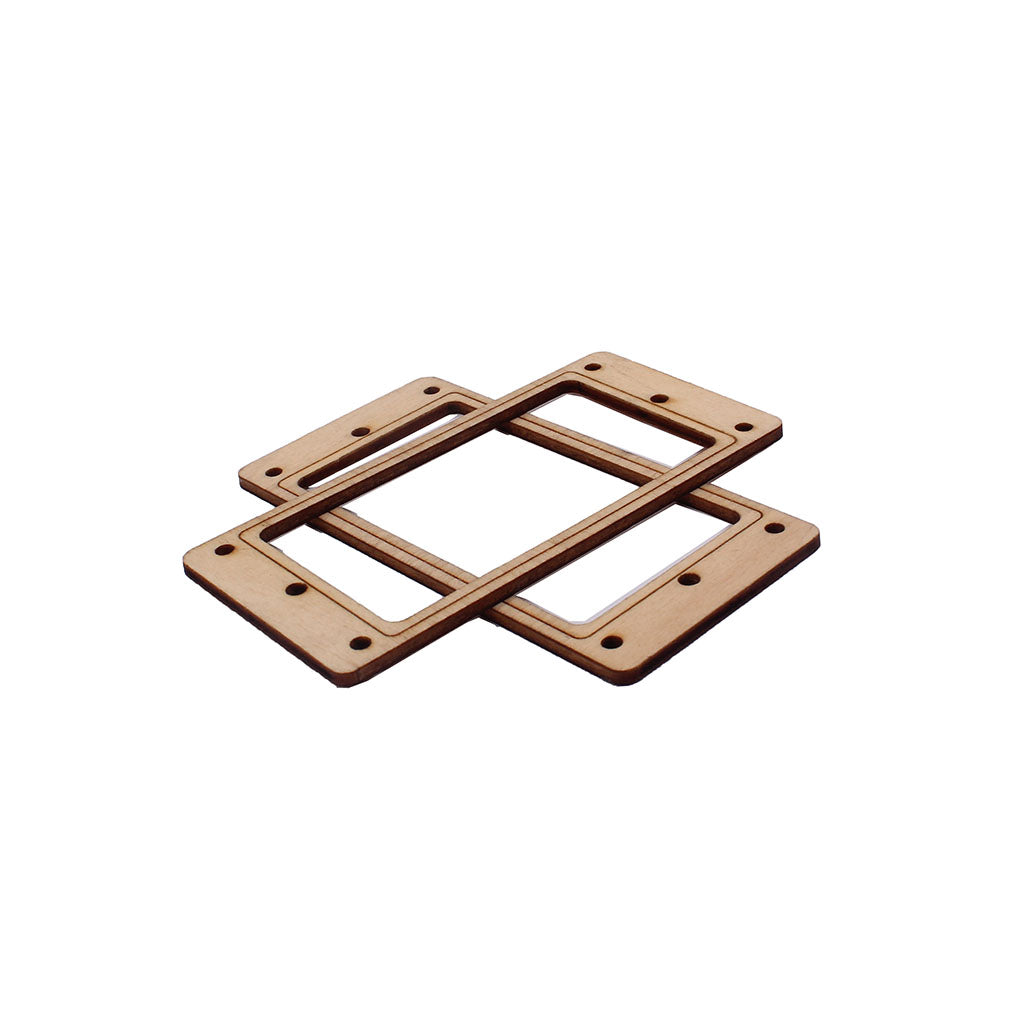 Pickup mounting ring curved bottom, frame, Maple set of 2 neck and bridge for LP