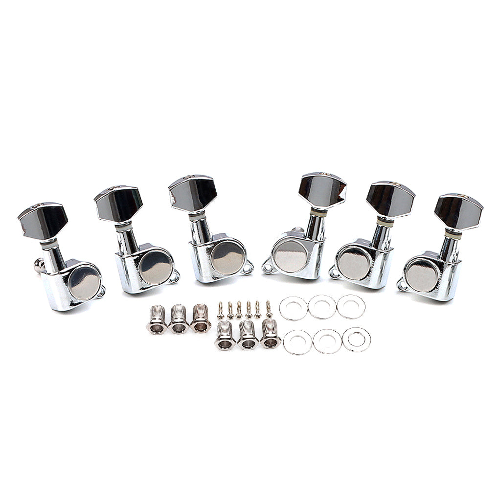 3L3R Guitar Tuner Pegs Sealed Guitar Tuning Pegs Machine Heads for Acoustic or Electric Guitar Small Square Buttons