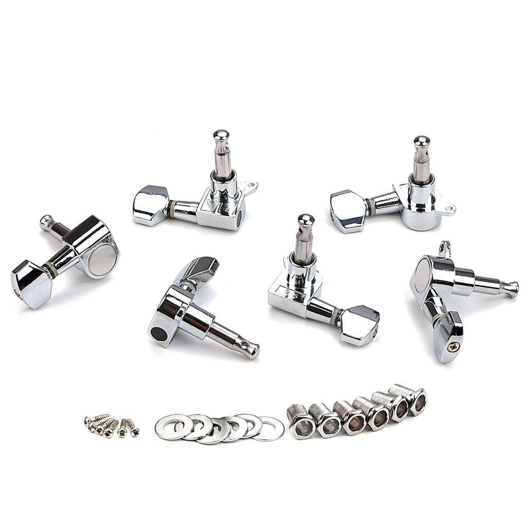 3L3R Guitar Tuner Pegs Sealed Guitar Tuning Pegs Machine Heads for Acoustic or Electric Guitar Small Square Buttons
