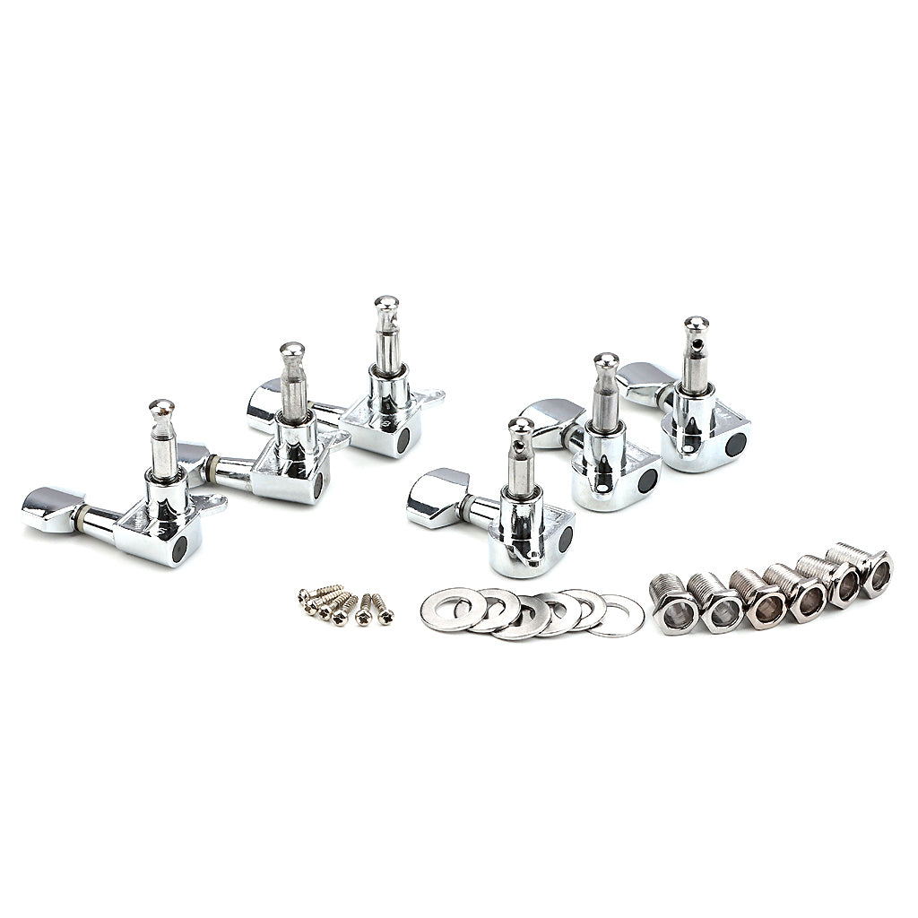 3L3R Guitar Tuner Pegs Sealed Guitar Tuning Pegs Machine Heads for Acoustic or Electric Guitar Small Square Buttons