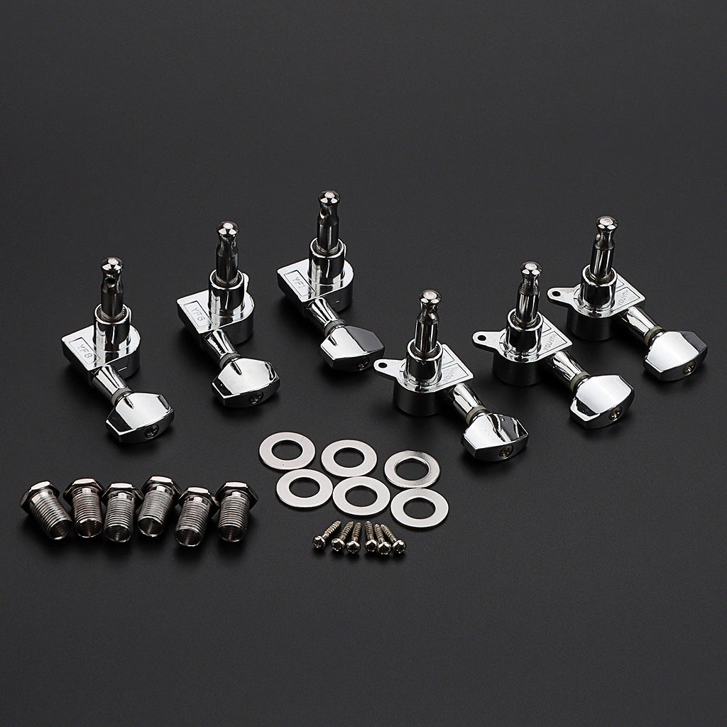 3L3R Guitar Tuner Pegs Sealed Guitar Tuning Pegs Machine Heads for Acoustic or Electric Guitar Small Square Buttons