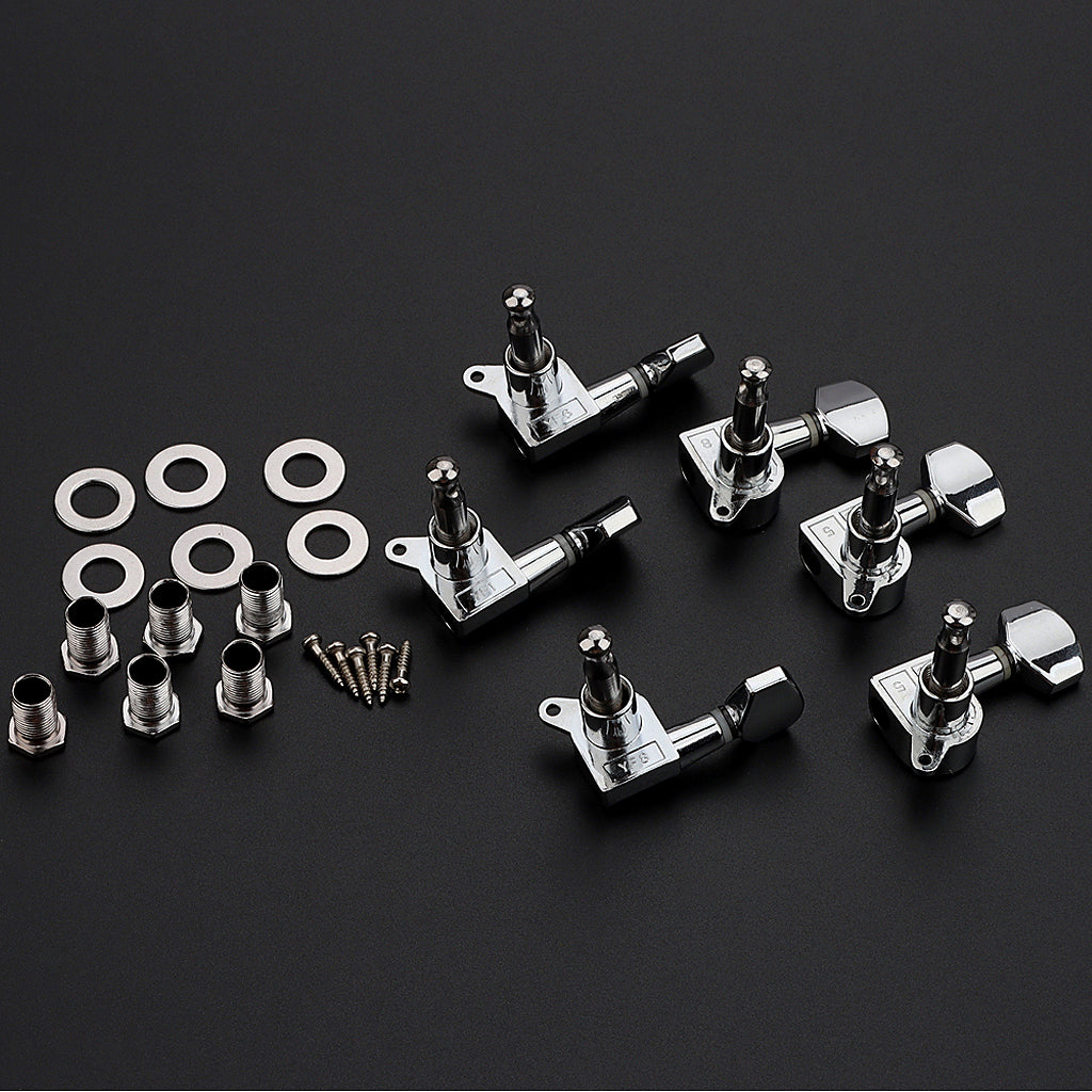 3L3R Guitar Tuner Pegs Sealed Guitar Tuning Pegs Machine Heads for Acoustic or Electric Guitar Small Square Buttons