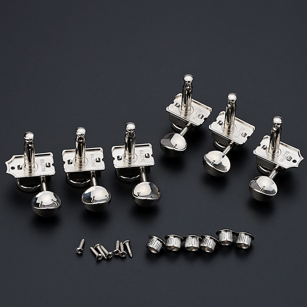 6 inline Vintage Guitar Locking Tuners Tuning Pegs Keys Machine Heads Set for Electric Guitar Left Hand