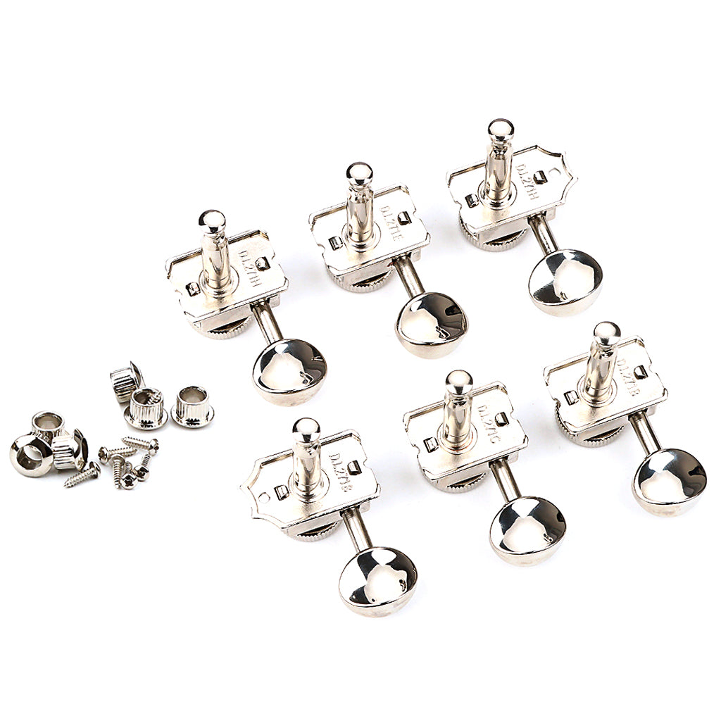 6 inline Vintage Guitar Locking Tuners Tuning Pegs Keys Machine Heads Set for Electric Guitar Left Hand