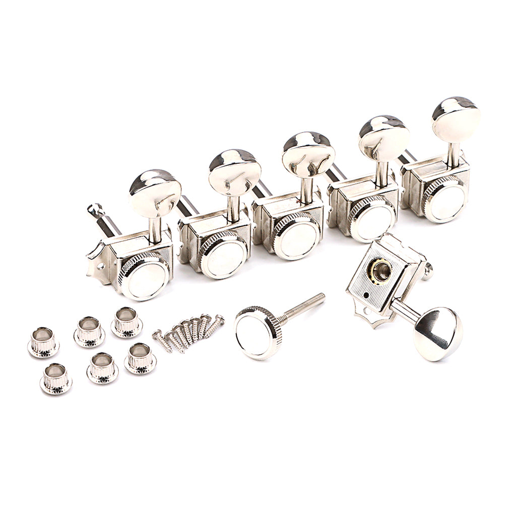 6 inline Vintage Guitar Locking Tuners Tuning Pegs Keys Machine Heads Set for Electric Guitar Left Hand