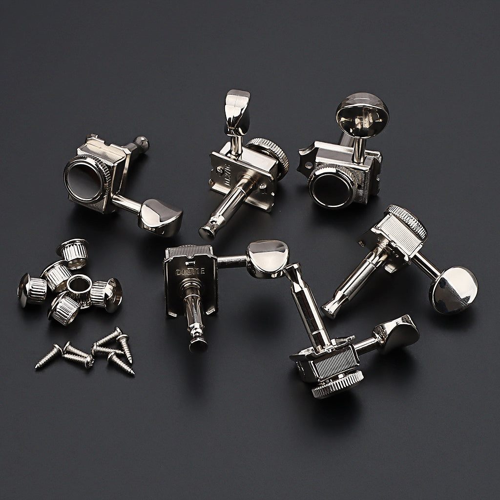 6 inline Vintage Guitar Locking Tuners Tuning Pegs Keys Machine Heads Set for Electric Guitar Left Hand