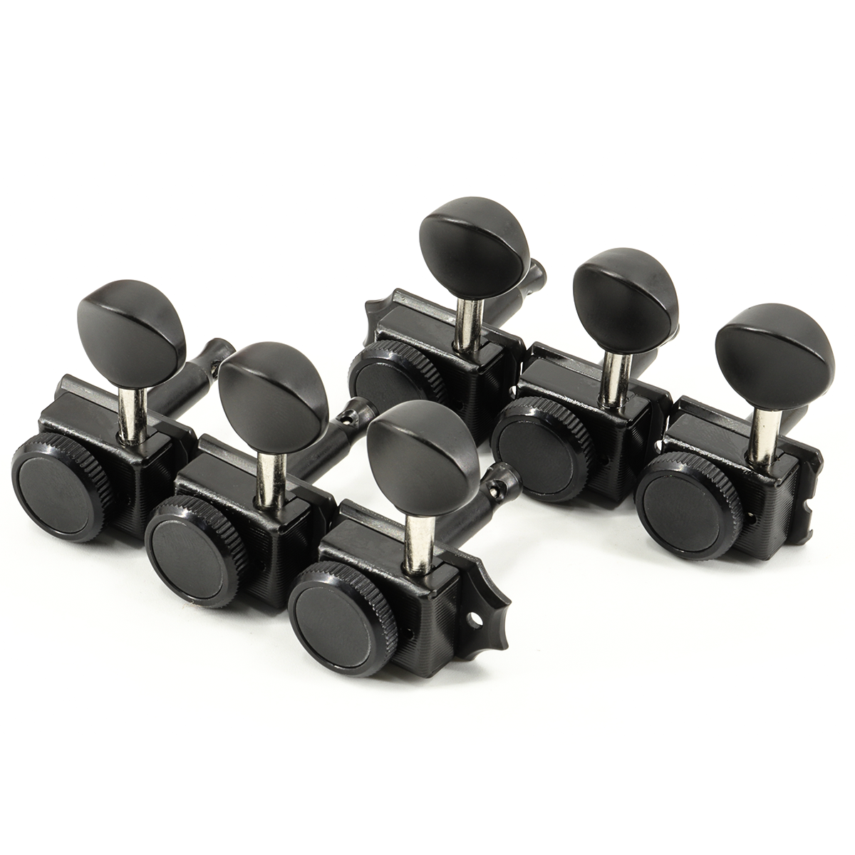 Left Hand 6 inline Vintage Guitar Locking Tuners Tuning Pegs Keys Machine Heads Set for Electric Guitar Black