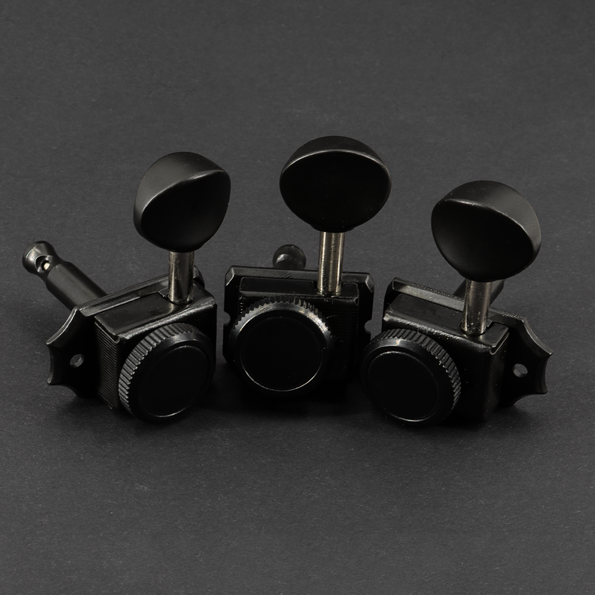 Left Hand 6 inline Vintage Guitar Locking Tuners Tuning Pegs Keys Machine Heads Set for Electric Guitar Black