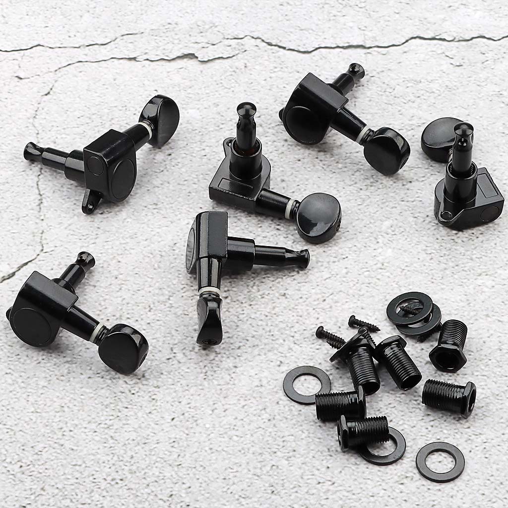 6 in Line Guitar Sealed Tuners Tuning Keys Pegs Machine Heads Set for ST TL Electric Guitar Replacement Parts