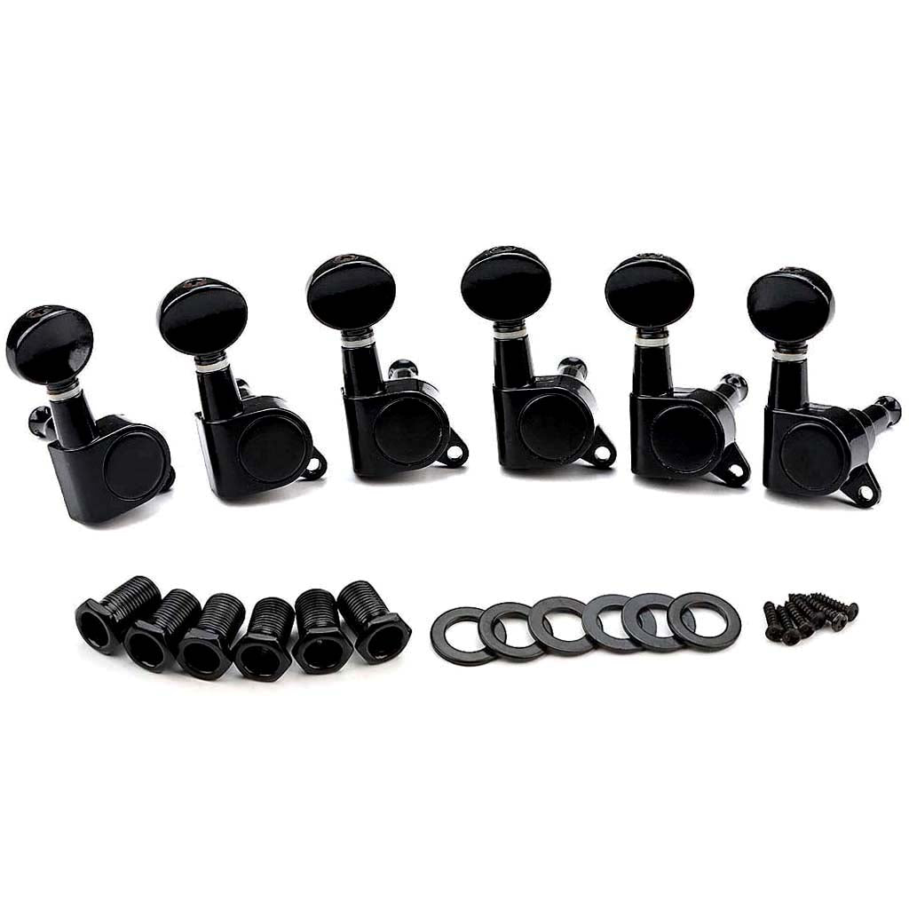 6 in Line Guitar Sealed Tuners Tuning Keys Pegs Machine Heads Set for ST TL Electric Guitar Replacement Parts