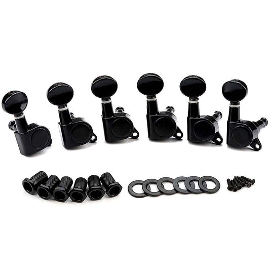 6 in Line Guitar Sealed Tuners Tuning Keys Pegs Machine Heads Set for ST TL Electric Guitar Replacement Parts