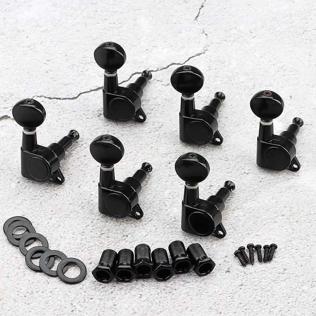 6 in Line Guitar Sealed Tuners Tuning Keys Pegs Machine Heads Set for ST TL Electric Guitar Replacement Parts