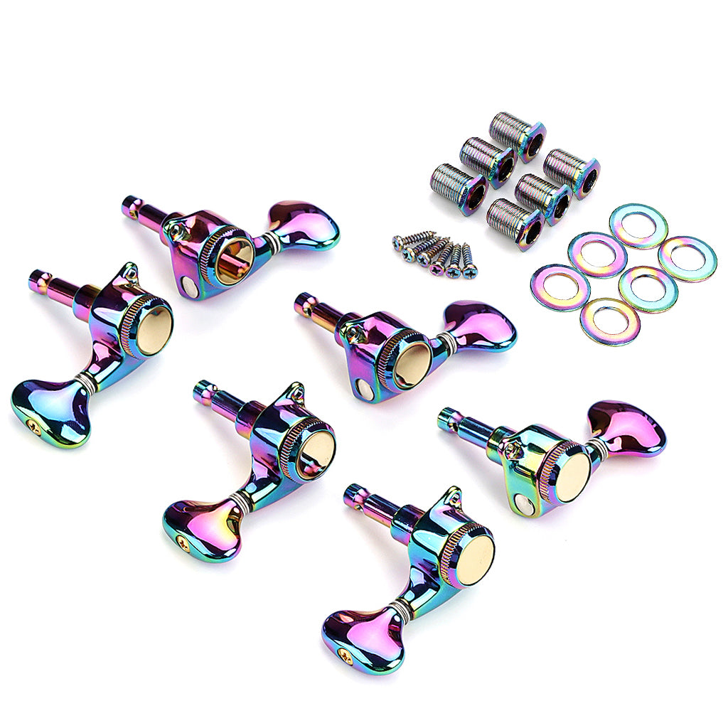 Guyker Guitar Locking Tuners Lock String Tuning Key Pegs Machine Head Replacement for ST TL SG LP-Chameleon Rainbow