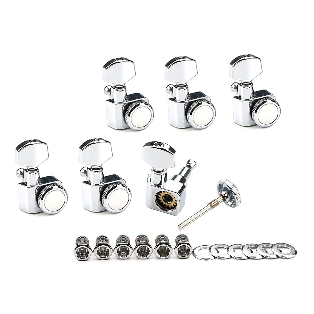 Guitar Tuning Pegs Open Machine Heads Tuners Keys Oval Button Acoustic For Folk Guitar Parts Guitar String Button Parts