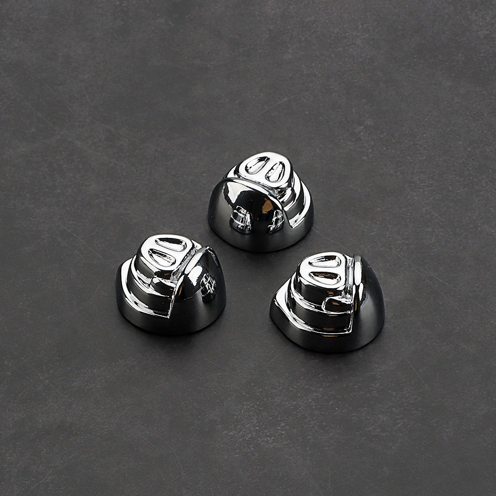 3pcs/set Electric Guitar Bass Metal Control Knobs Speed Volume Tone Control Knobs Buttons Guitar Accessories