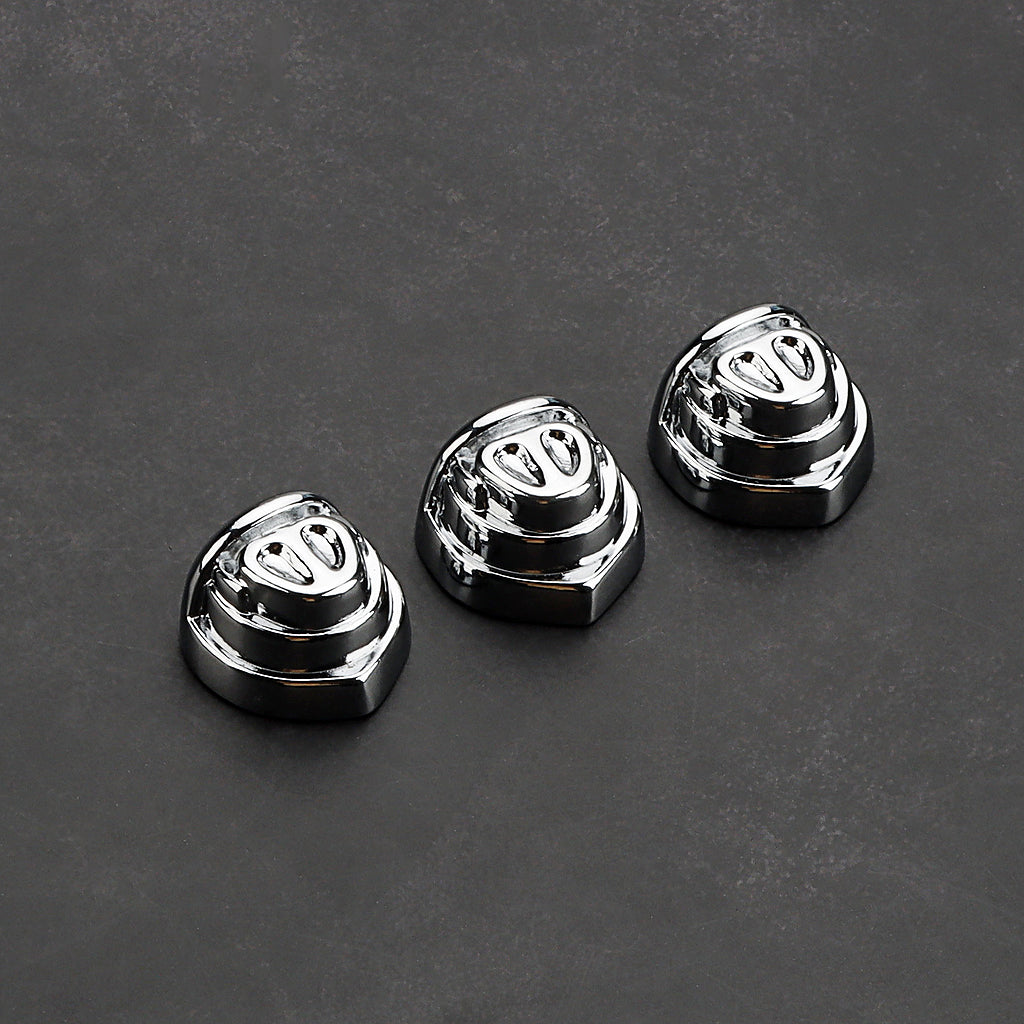 3pcs/set Electric Guitar Bass Metal Control Knobs Speed Volume Tone Control Knobs Buttons Guitar Accessories