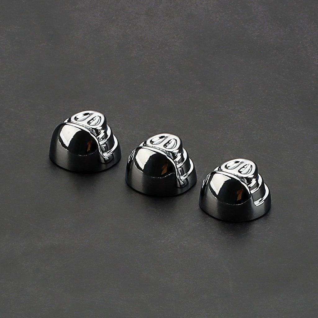 3pcs/set Electric Guitar Bass Metal Control Knobs Speed Volume Tone Control Knobs Buttons Guitar Accessories