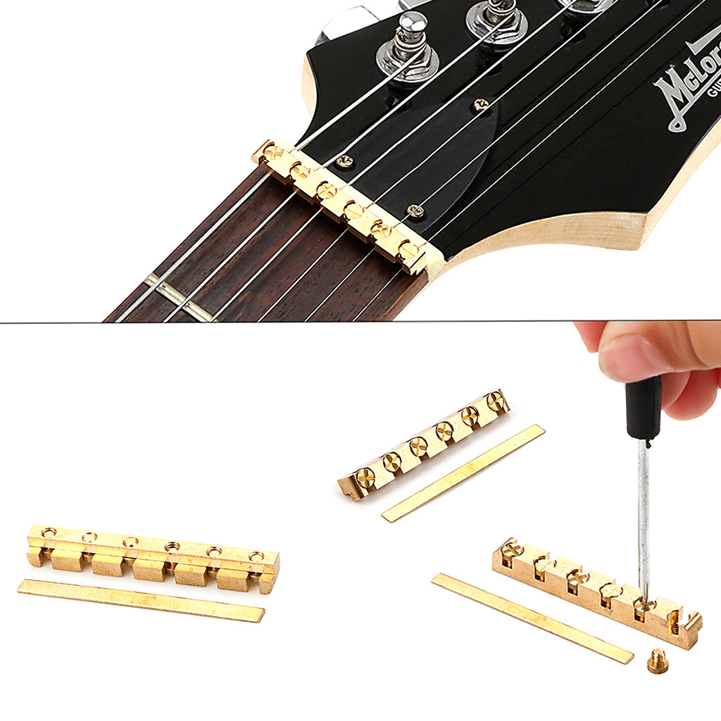 42mm Brass Guitar Nut Height Adjustable for ST LP Electric Guitar