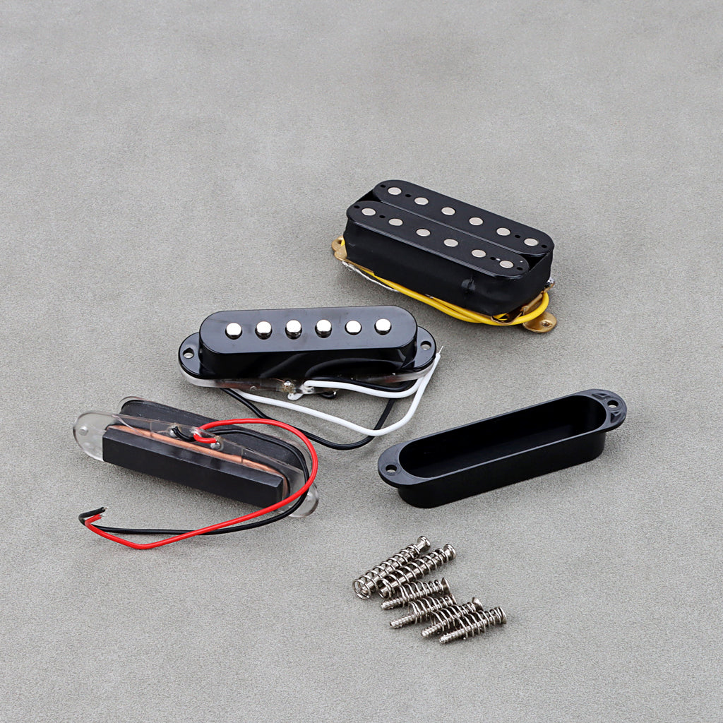 SSH Guitar Pickup Set Single Coil & Humbucker Pickups for Electric Guitar Parts Black