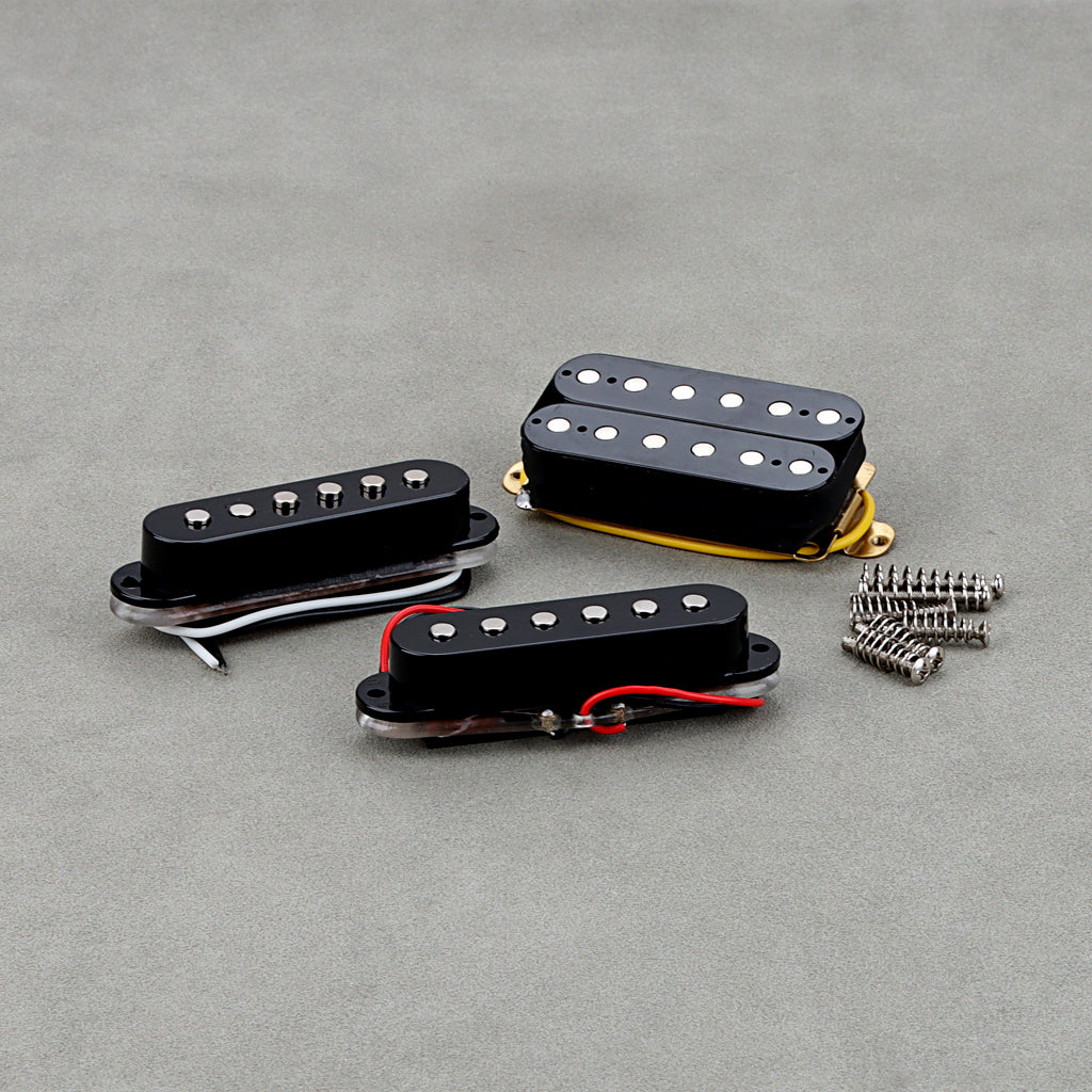 SSH Guitar Pickup Set Single Coil & Humbucker Pickups for Electric Guitar Parts Black