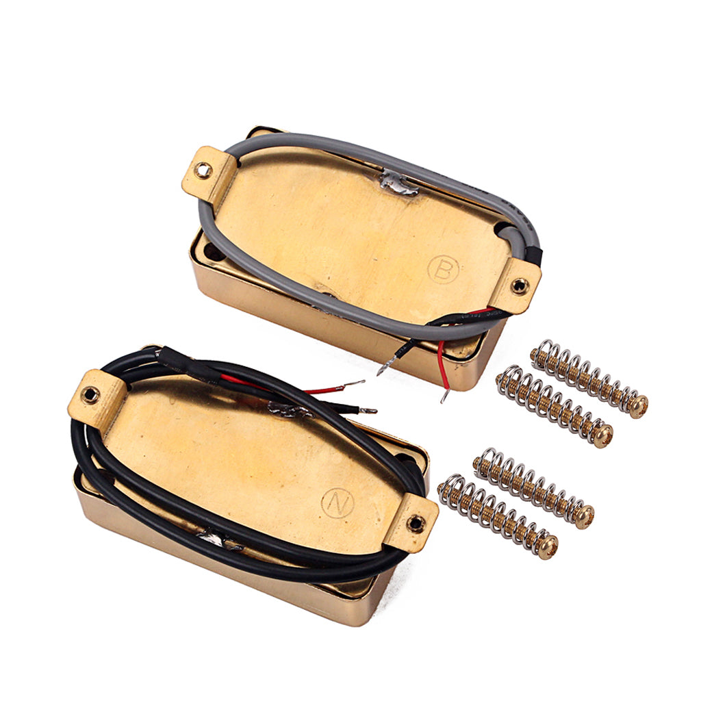 P90 Pickup Set,Alnico V Single Coil Bridge & Neck Pickups for Les Paul P90 Style Humbucker Size Electric Guitar