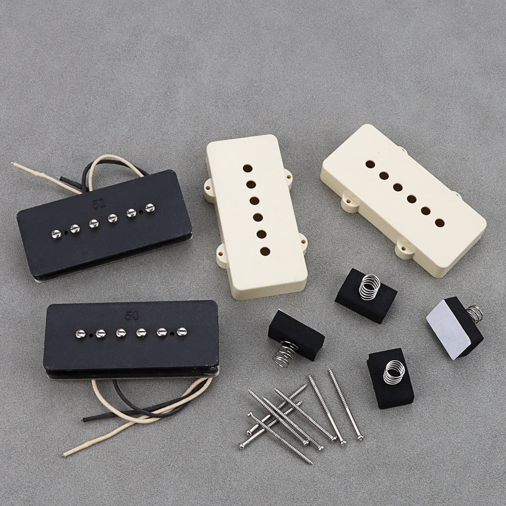 1 Set Alnico Beige cover Black Guitar Pickup for Jazzmaster Guitar