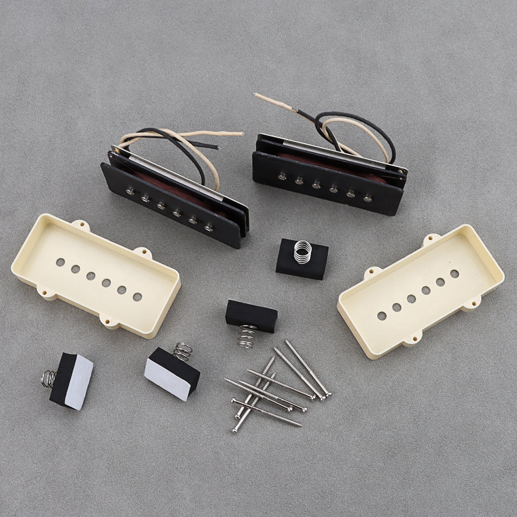 1 Set Alnico Beige cover Black Guitar Pickup for Jazzmaster Guitar