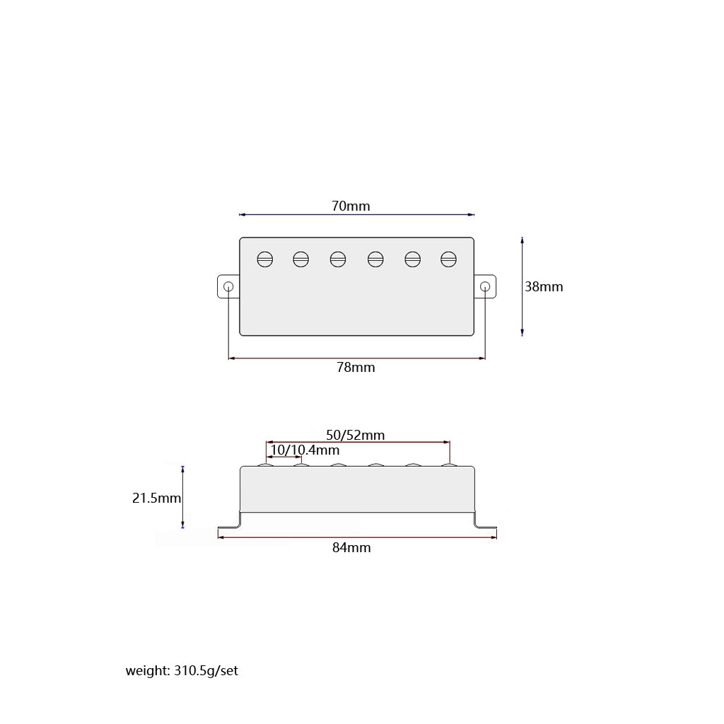 Alnico 5 Guitar Humbucker Pickup for LP Style Electric Guitar Parts