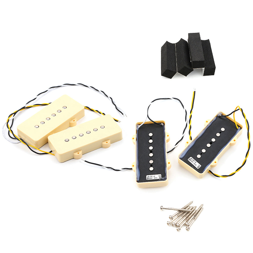 Alnico 5 Single Coil Neck & Bridge Pickups Set for Jazzmaster Style Electric Guitar