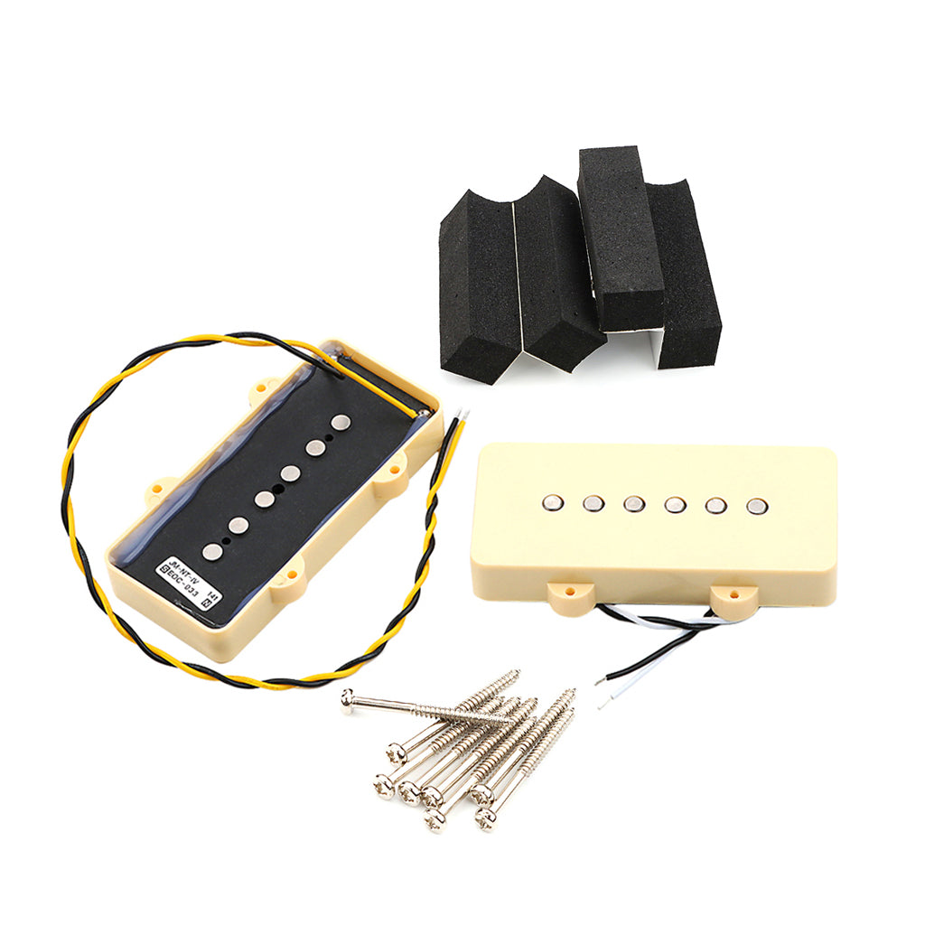 Alnico 5 Single Coil Neck & Bridge Pickups Set for Jazzmaster Style Electric Guitar