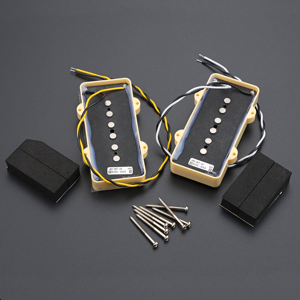 Alnico 5 Single Coil Neck & Bridge Pickups Set for Jazzmaster Style Electric Guitar