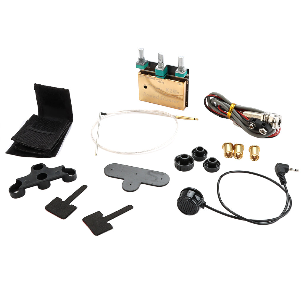 Guitar Pickup Acoustic Guitar Onboard Active Piezo Pick Up EQ Equalizer Dual Source Preamp System