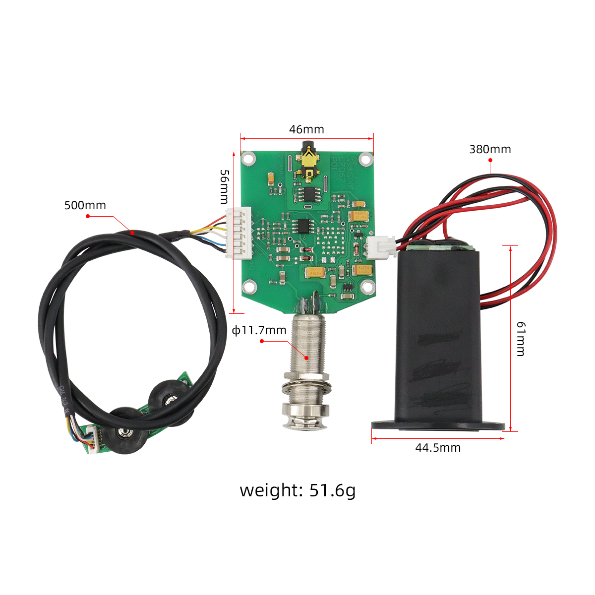 Guitar Piezo Pickup Onboard Preamp System for Acoustic Guitar