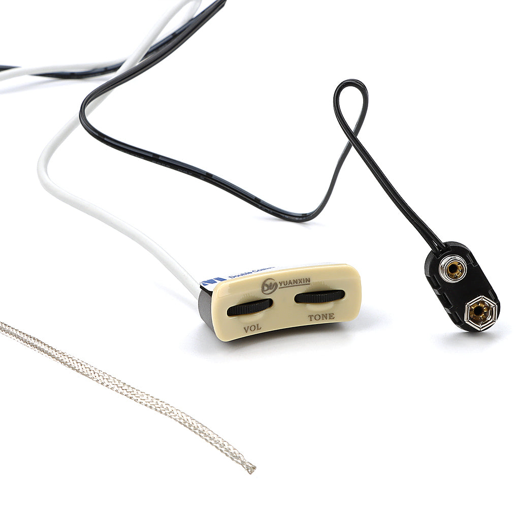 Acoustic Guitar Pickup Endpin Jack Piezo Pickup kit with Volume Tone Control for Acoustic Folk Guitarra