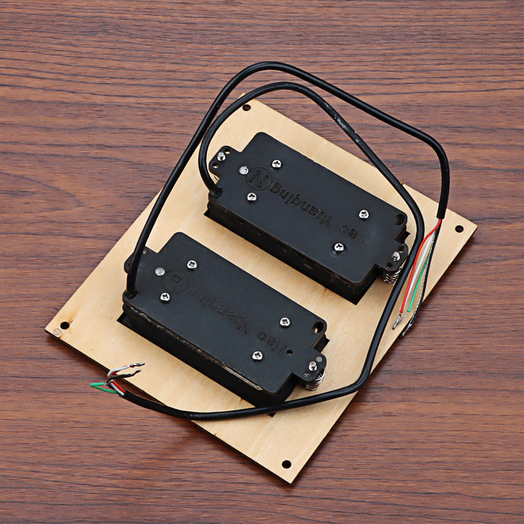 Humbucker Pickup Set Fiber Alnico 5 Double Coil Neck and Bridge Guitar Pickup for Electric Guitar Black