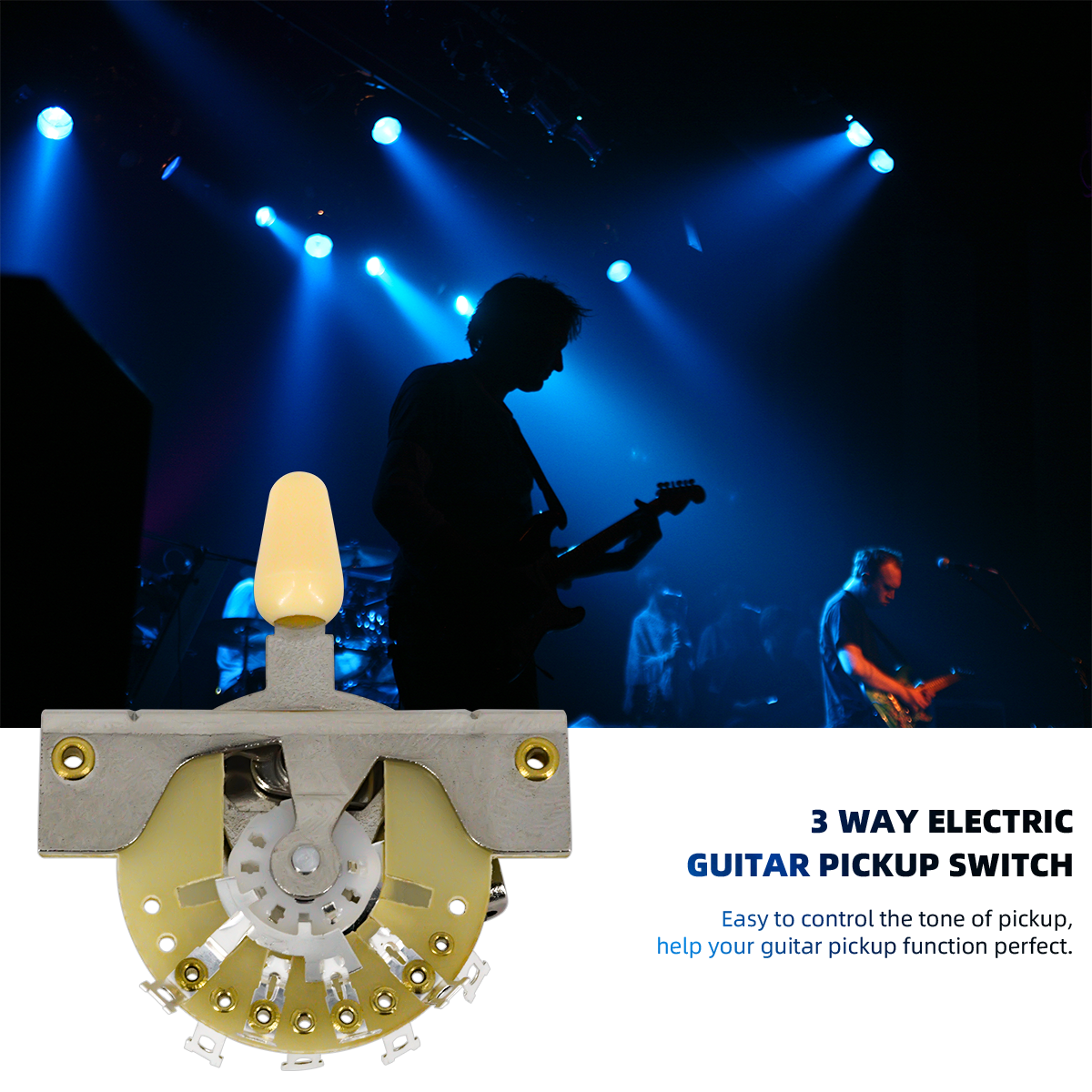 3-Way Guitar Pickup Selector Blade Switch with 3pcs Tip for Tele Electric Guitar Accessories