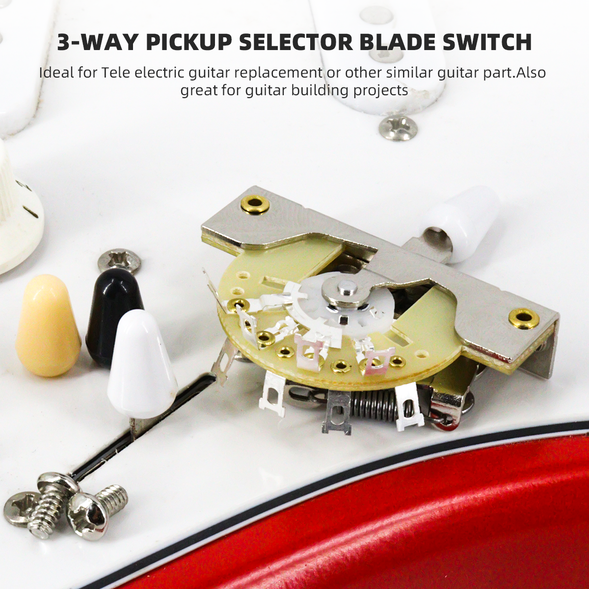 3-Way Guitar Pickup Selector Blade Switch with 3pcs Tip for Tele Electric Guitar Accessories