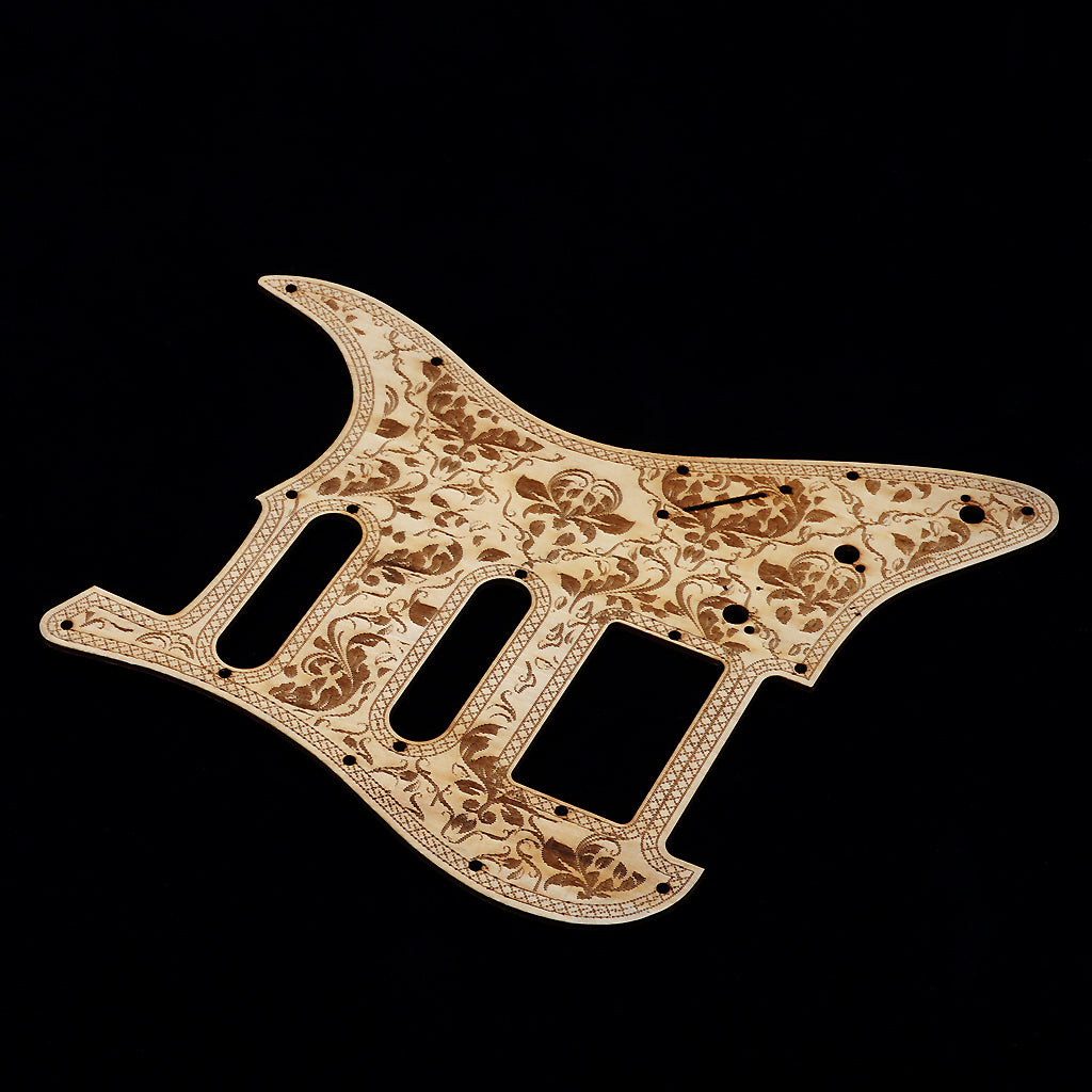 11 Hole Wood Guitar Strat Pickguard SSH Scratch Plate for Stratocaster Style Guitar