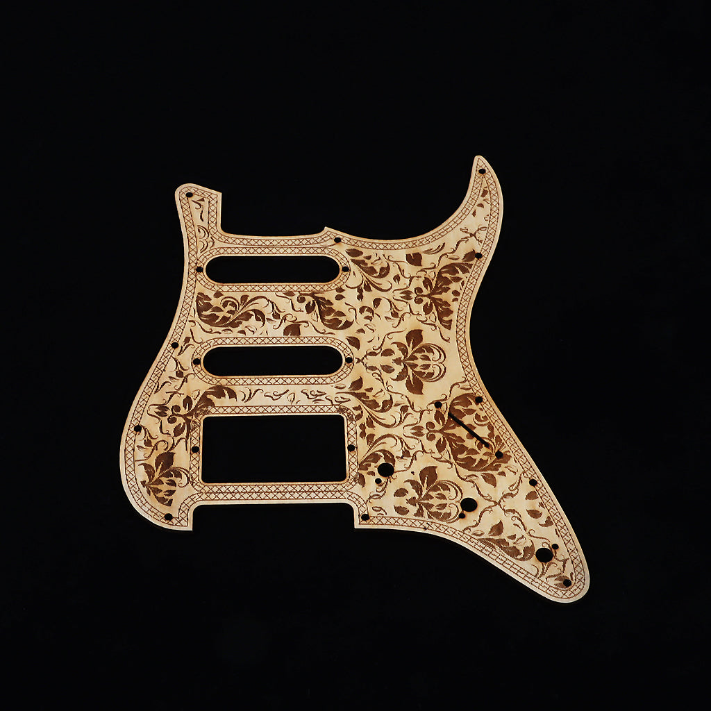 11 Hole Wood Guitar Strat Pickguard SSH Scratch Plate for Stratocaster Style Guitar