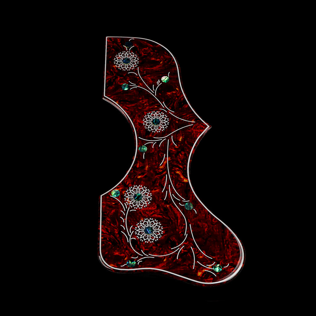 2.5mm Thickness Acoustic Guitar Pickguard Abalone Inlay Flower Pickguard for J200 Folk Acoustic Guitar