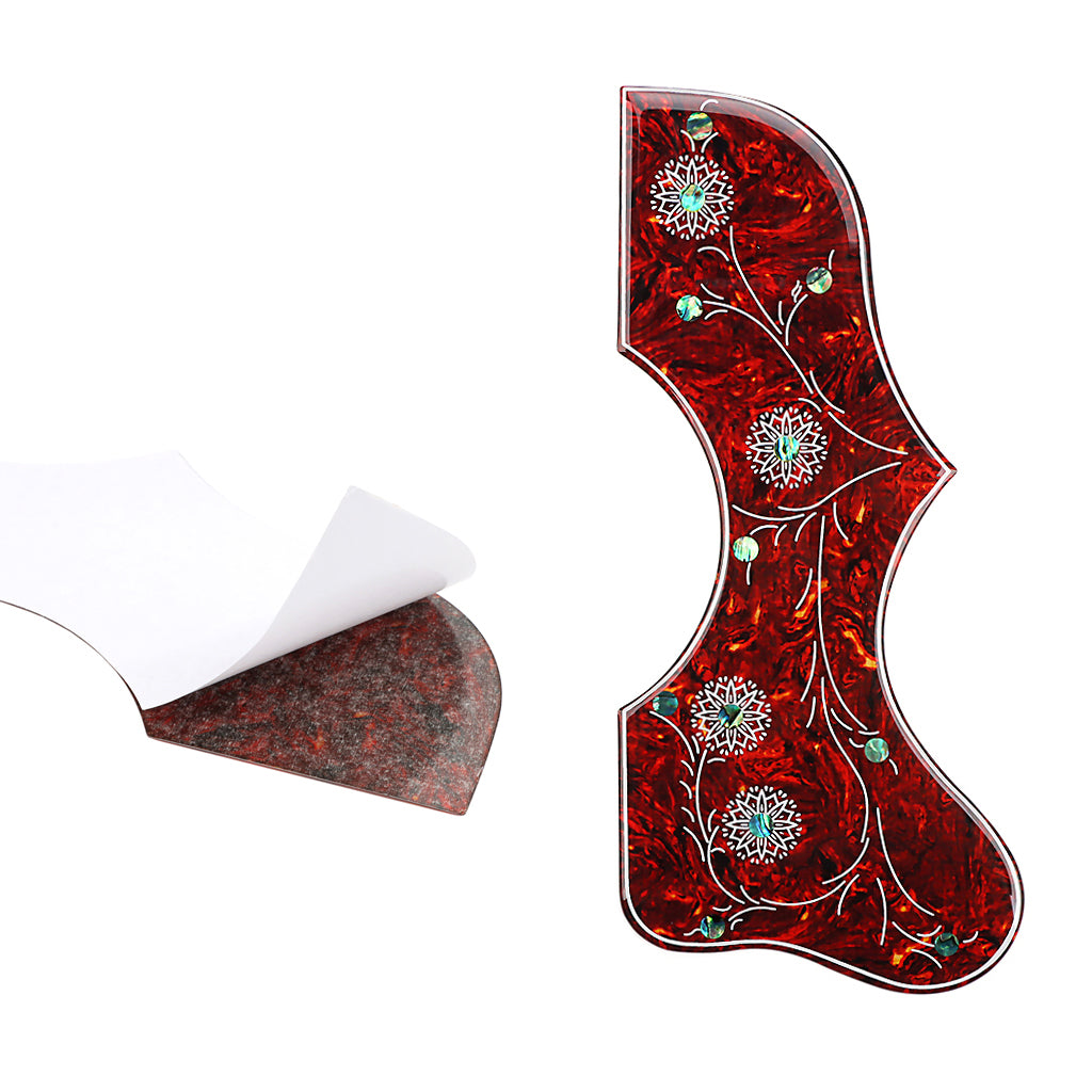 2.5mm Thickness Acoustic Guitar Pickguard Abalone Inlay Flower Pickguard for J200 Folk Acoustic Guitar