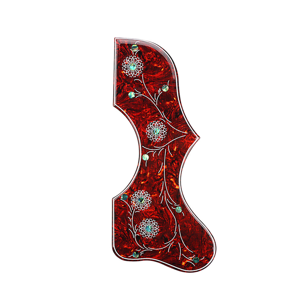 2.5mm Thickness Acoustic Guitar Pickguard Abalone Inlay Flower Pickguard for J200 Folk Acoustic Guitar