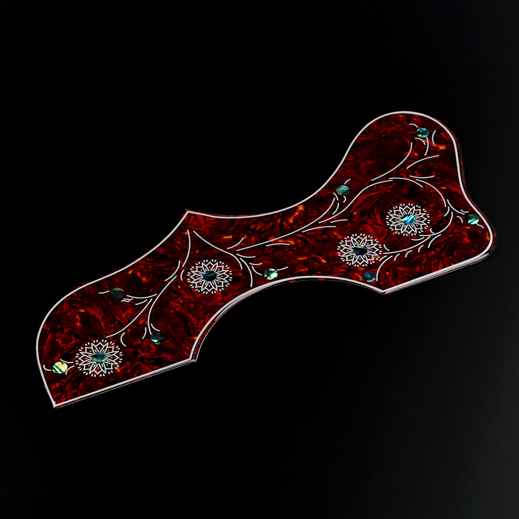 2.5mm Thickness Acoustic Guitar Pickguard Abalone Inlay Flower Pickguard for J200 Folk Acoustic Guitar