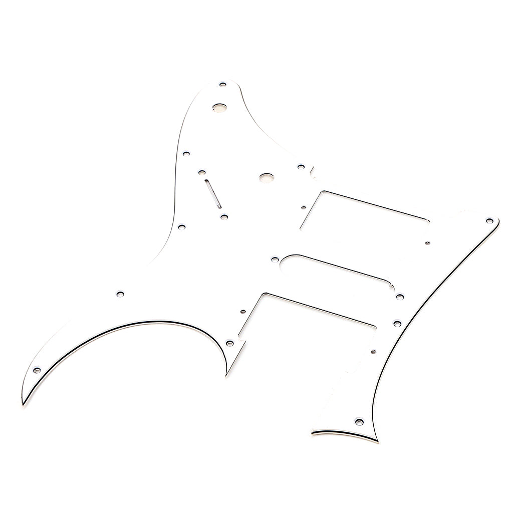 10 Holes HSH Guitar Pickguard Scratch Plate for Electric Guitar Parts, 3Ply White