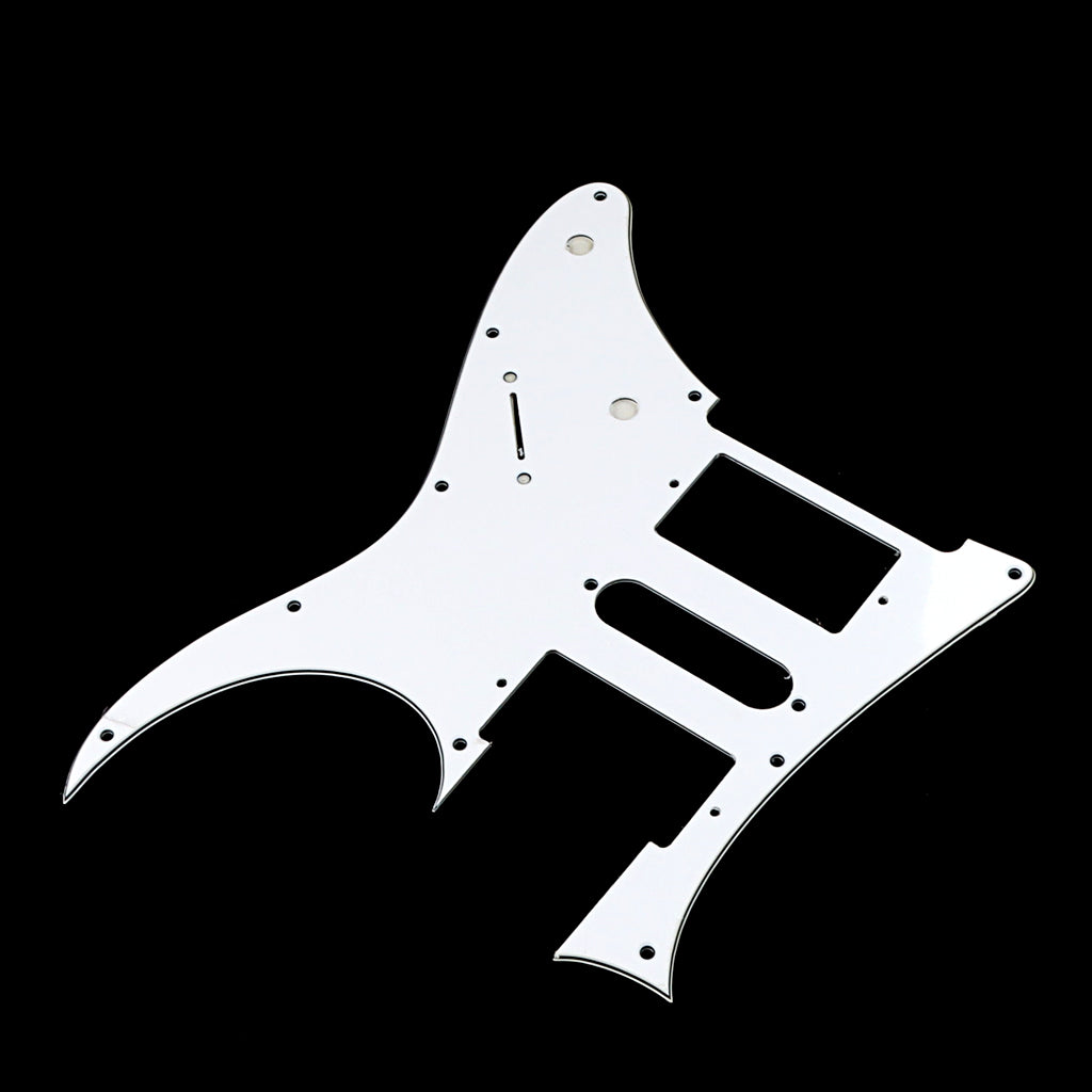 10 Holes HSH Guitar Pickguard Scratch Plate for Electric Guitar Parts, 3Ply White