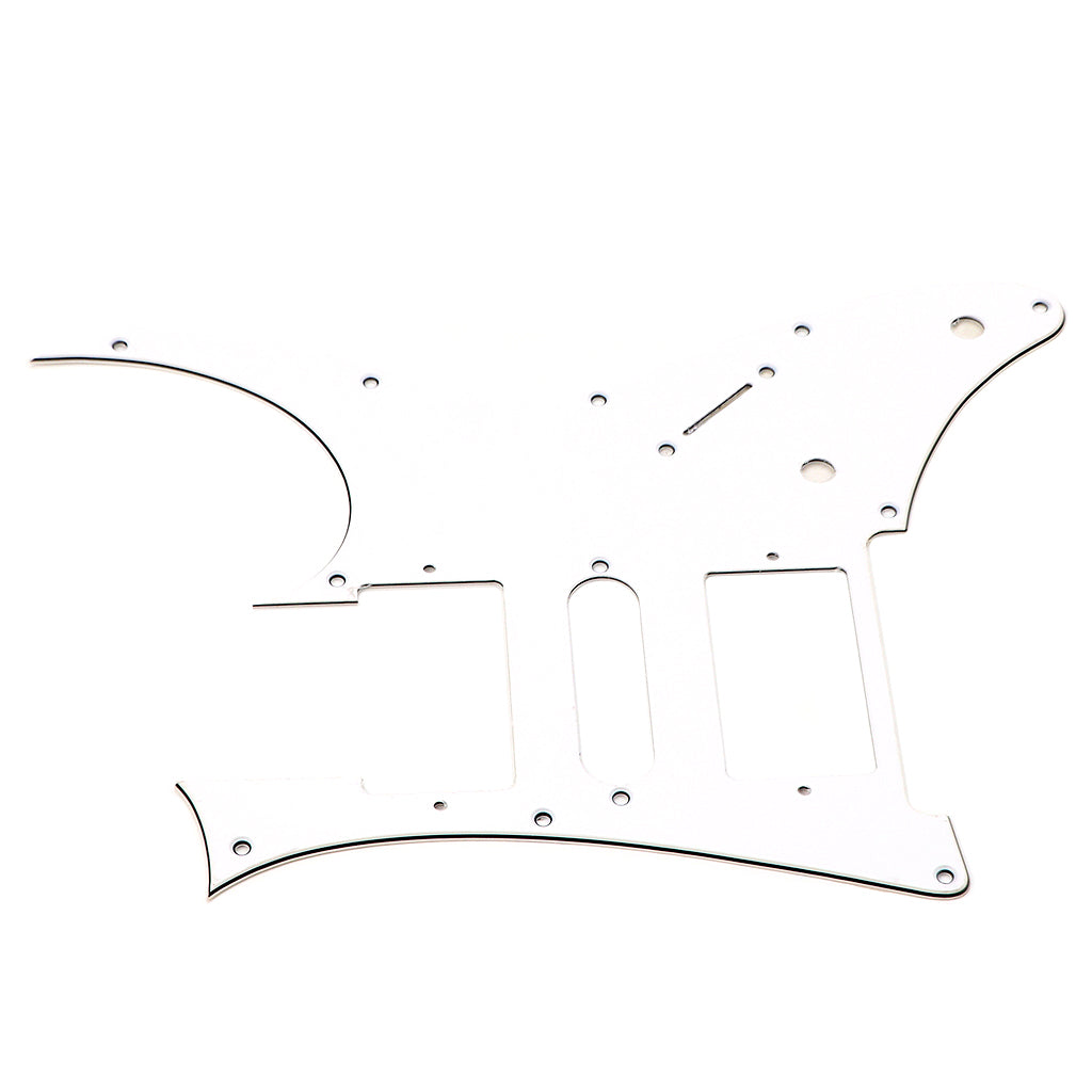 10 Holes HSH Guitar Pickguard Scratch Plate for Electric Guitar Parts, 3Ply White