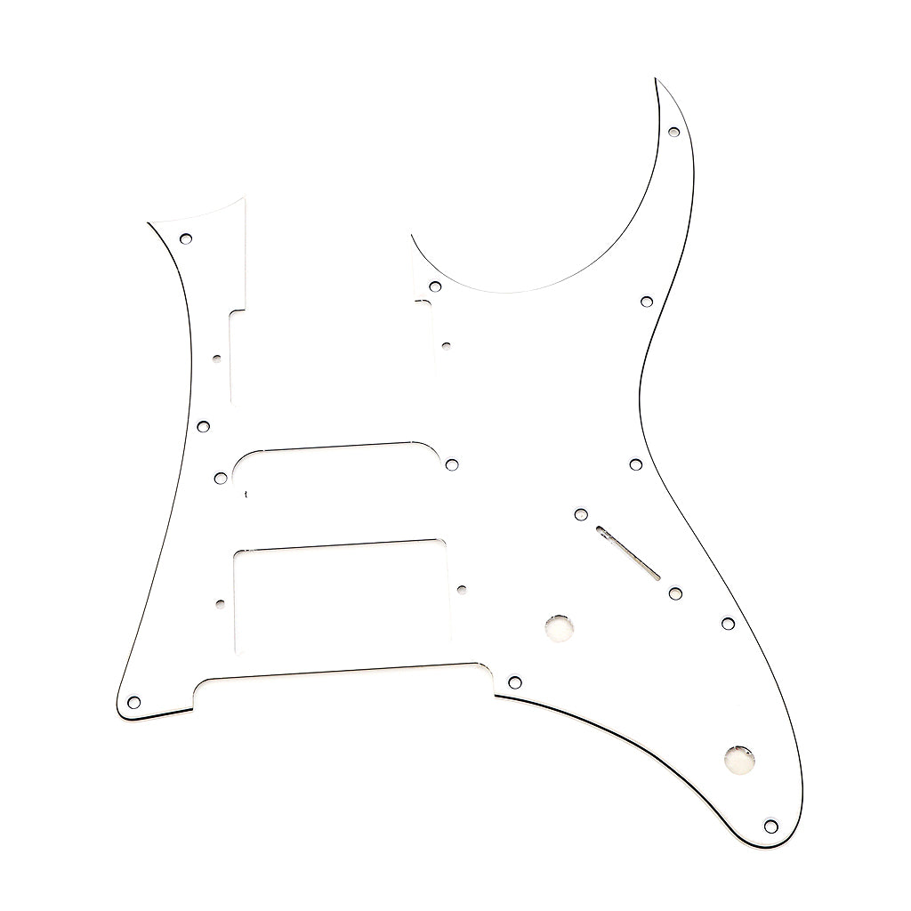 10 Holes HSH Guitar Pickguard Scratch Plate for Electric Guitar Parts, 3Ply White