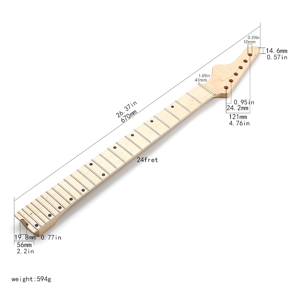 6 Strings Maple Fingerboard Backboard Midline Household Electric Guitar Handle Maple Neck Accessories