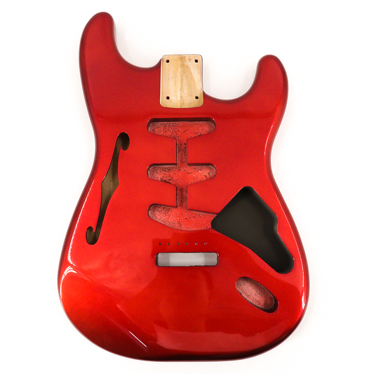 Alder Wood ST Electric Guitar Body in High Gloss Finished for SSS Electric Guitar Replacement Red