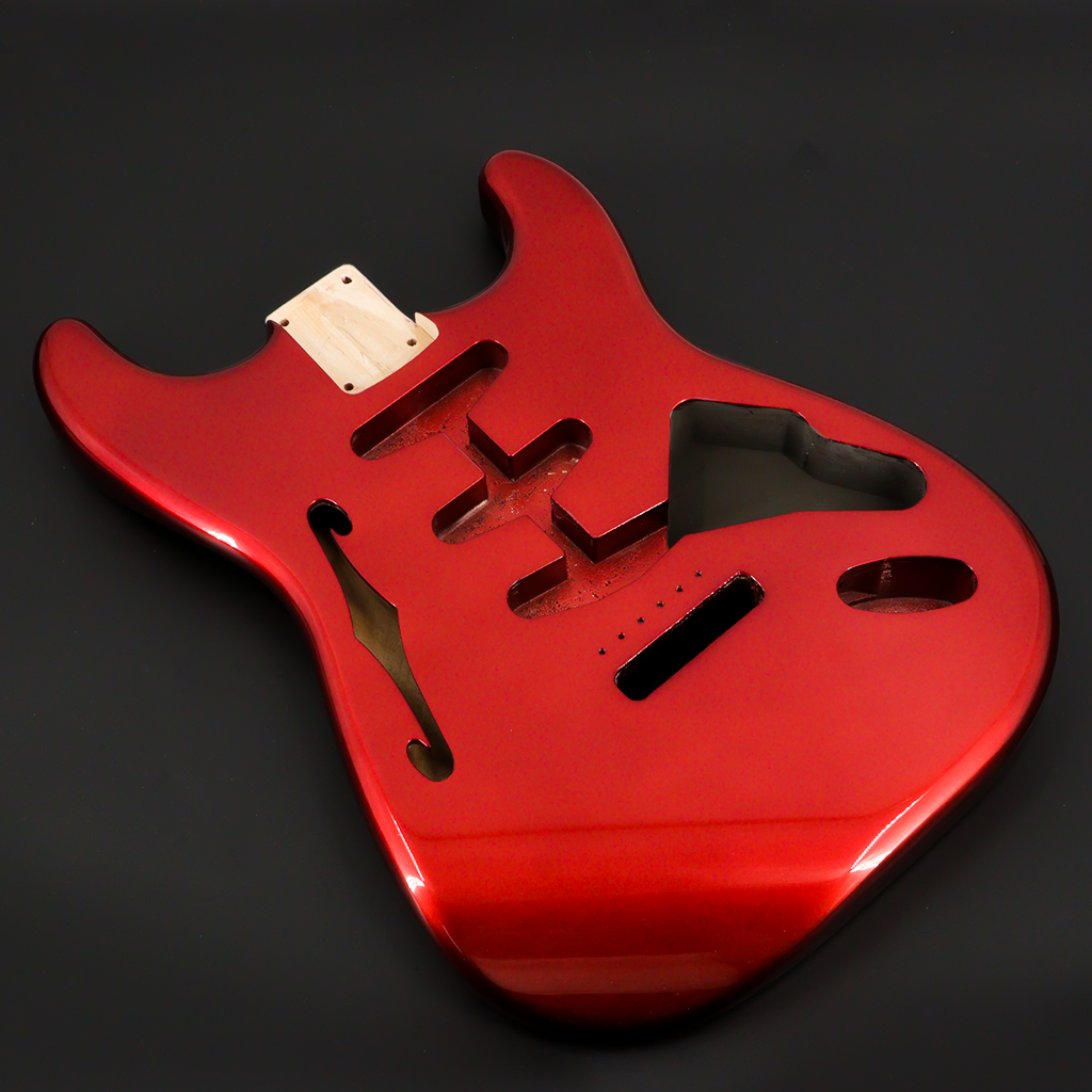 Alder Wood ST Electric Guitar Body in High Gloss Finished for SSS Electric Guitar Replacement Red